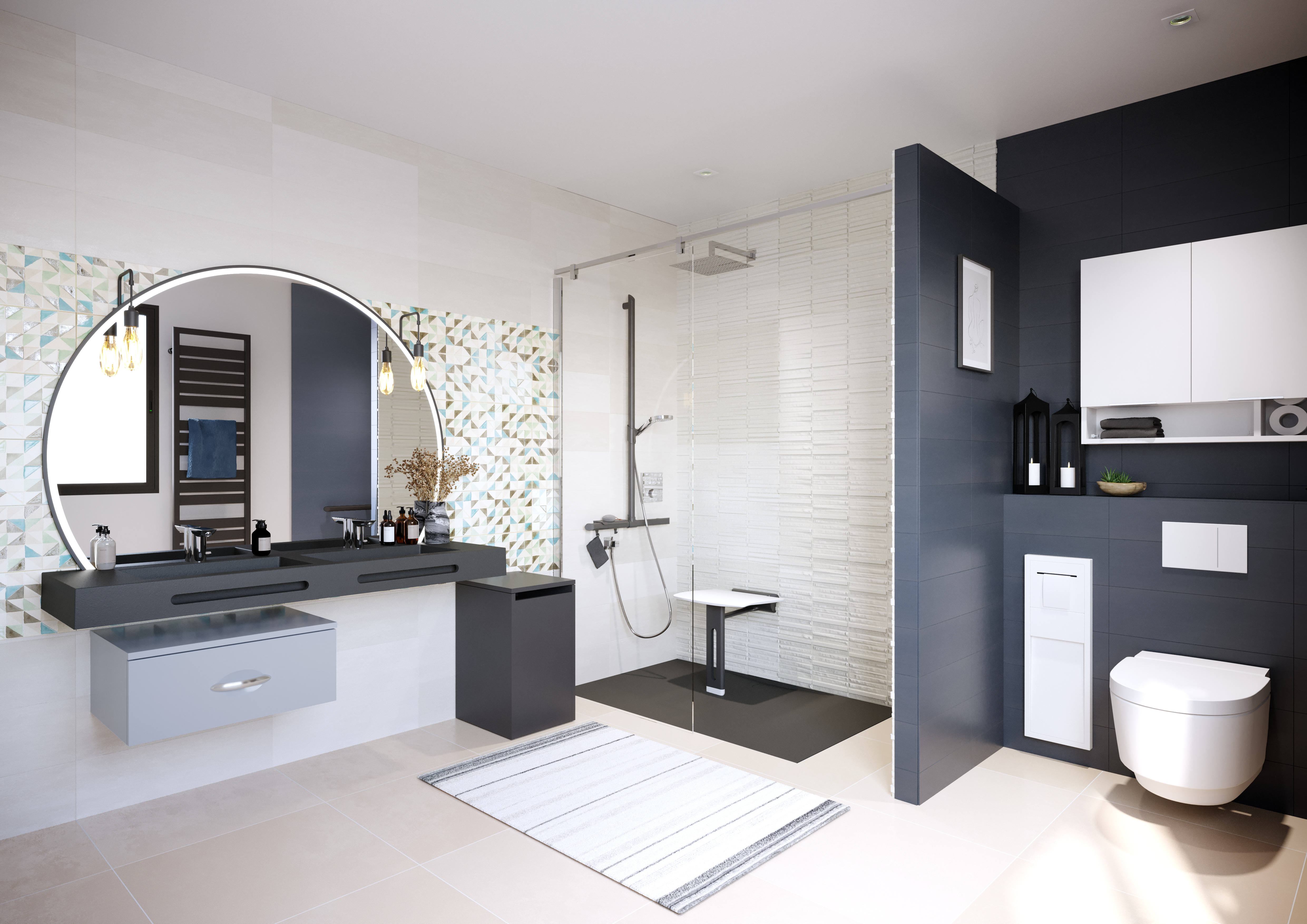 Grandbains - Salle de bain ambiance Slow Bathroom