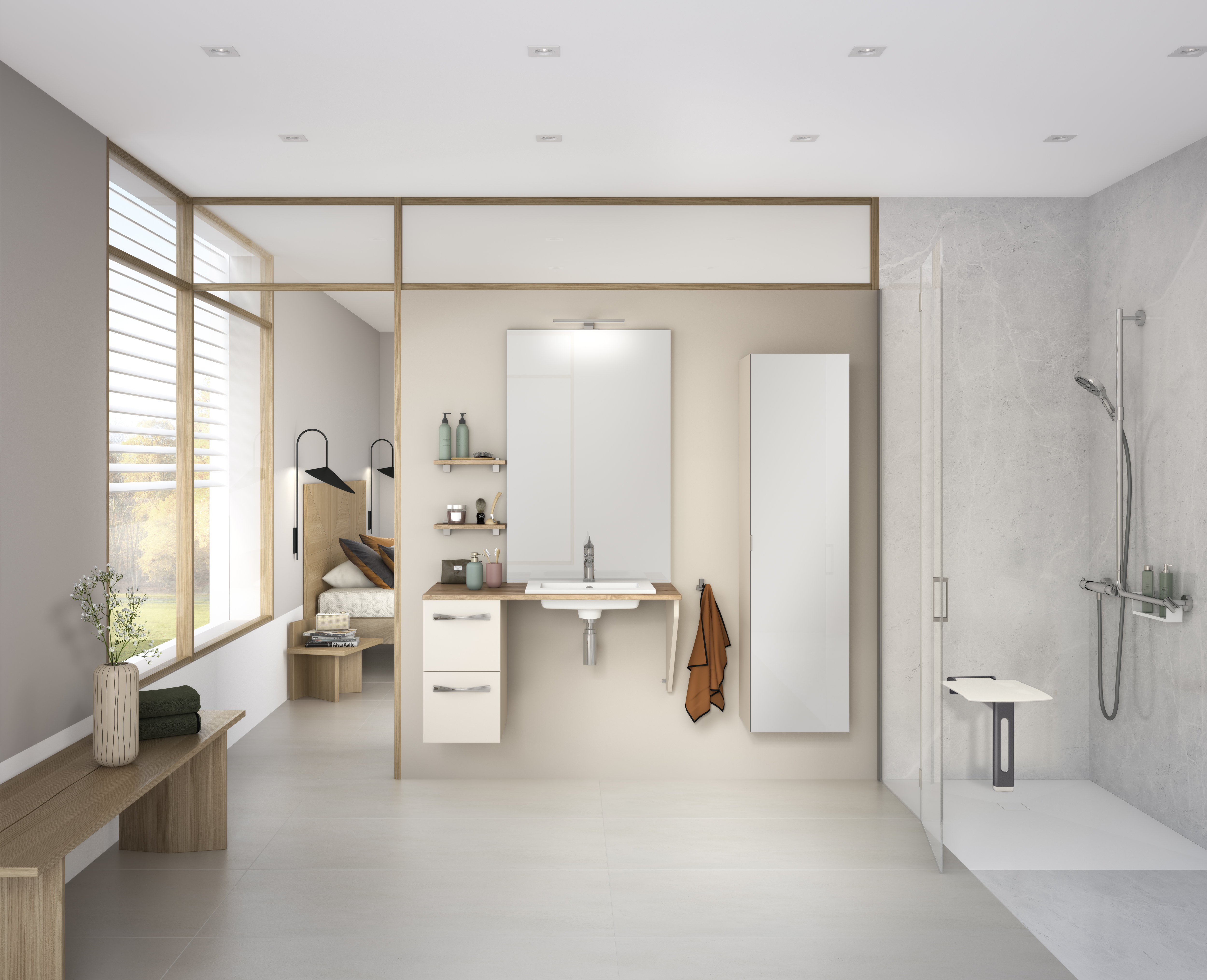 Meuble suspendu Delphy Astral de Delpha, disponible chez Grandbains