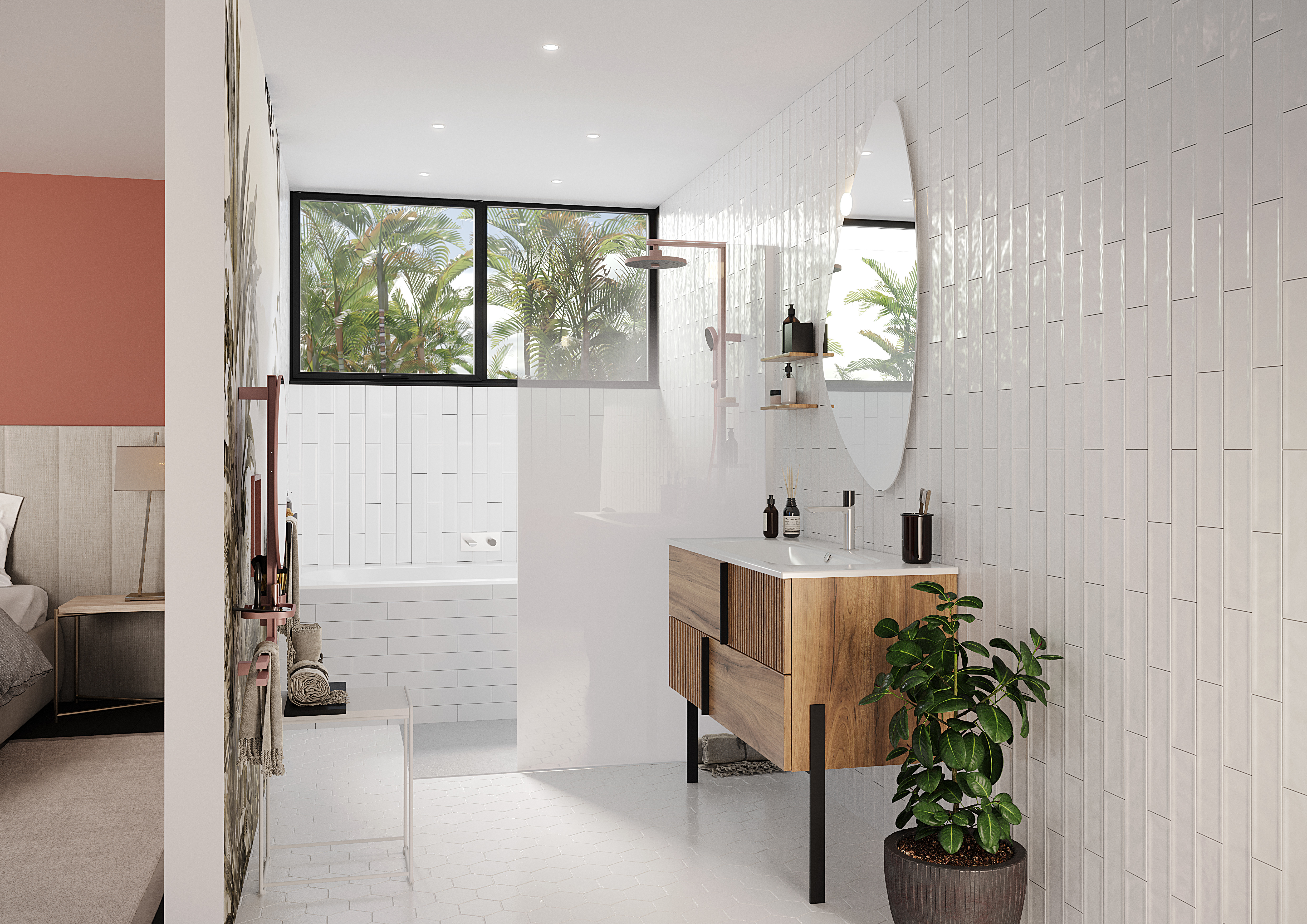 Grandbains - Salle de bains ambiance Natural Tropic